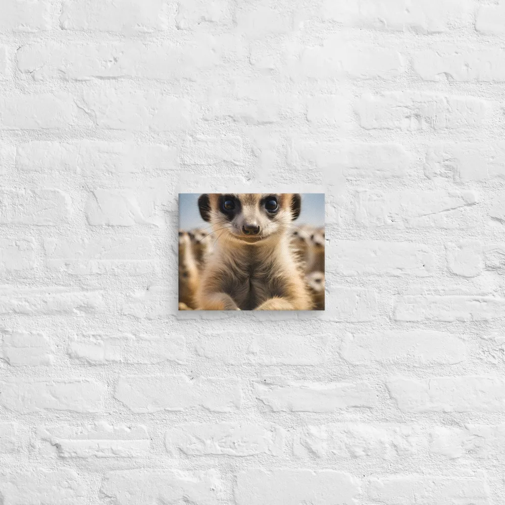 Curious Stance: The Meerkat's Gaze | Canvas | 8″×10″