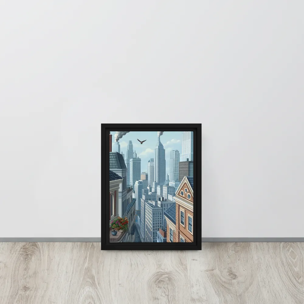 Urban Symphony | Canvas with White Frame | 9″×12″