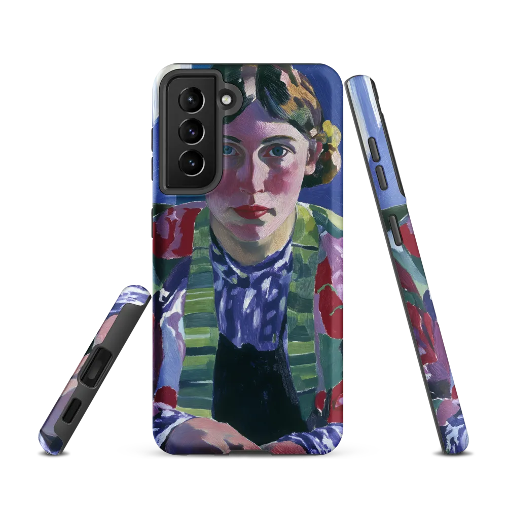 Vibrant Gaze: A Modernist Portrait