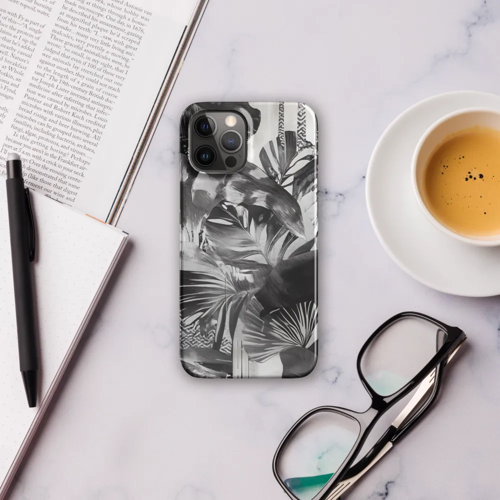 Monochrome Serenity in Tropical Foliage