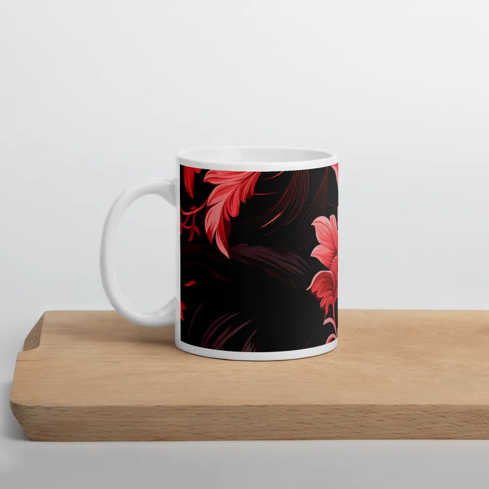 Tropical Elegance in Red | Mugs | Multiple Sizes & Colors