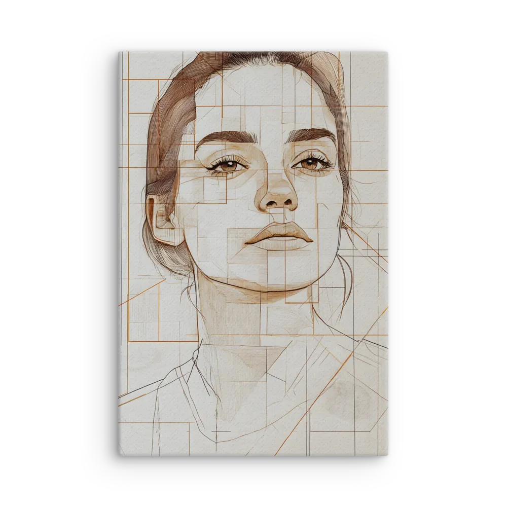 Geometric Serenity: A Minimalist Portrait