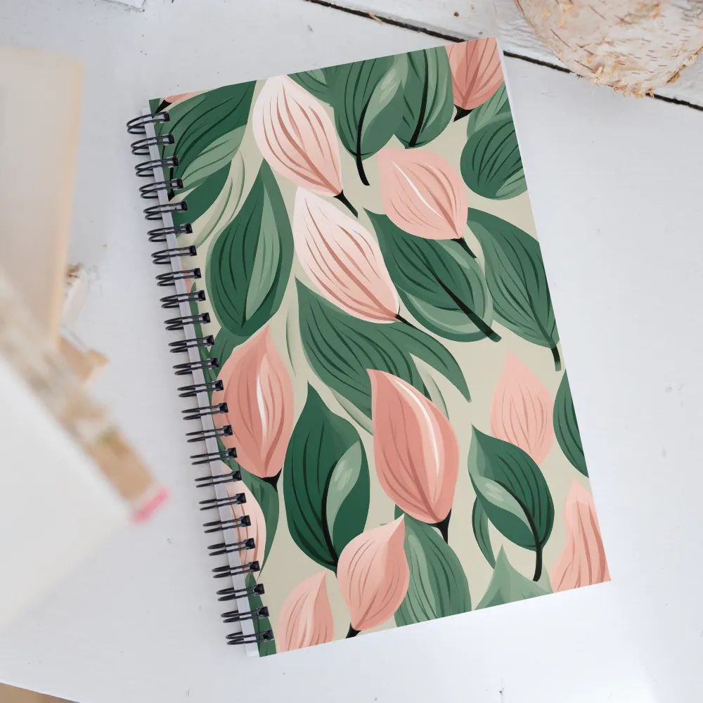 Floral Symphony in Modern Hues | Spiral Notebook