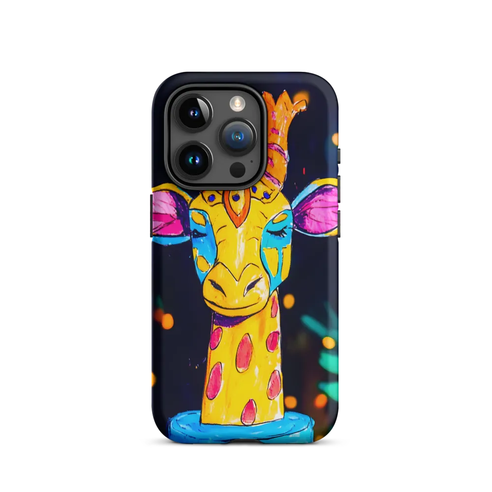 Whimsical Giraffe in Vibrant Colors | Phone Case |  15 Pro | Tough Case | Matte