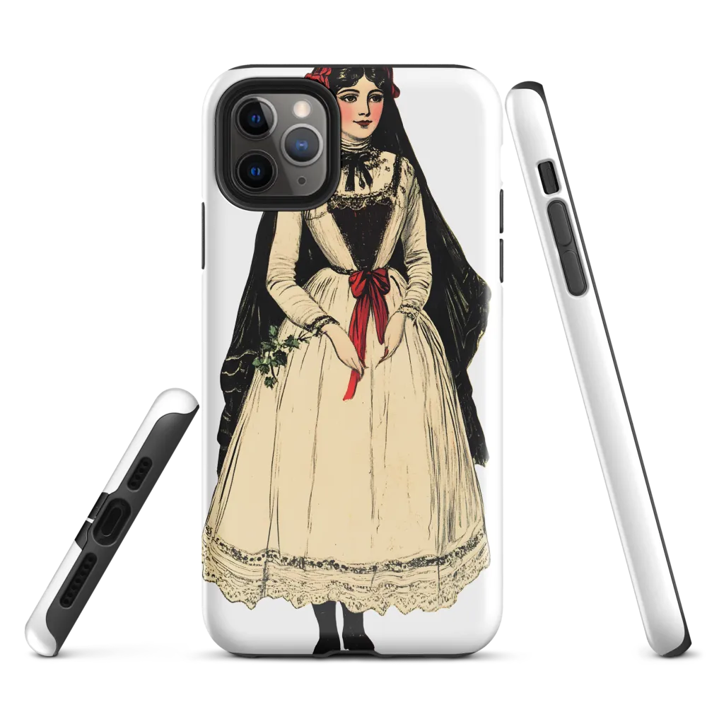 Elegance in Tradition: A Folk Portrait | Phone Case |  11 Pro Max | Tough Case | Glossy