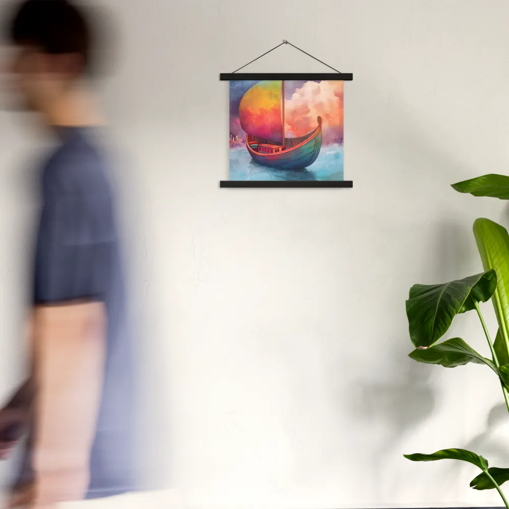 Dream Voyager | Poster With Black Wood Hanger | 14″×14″