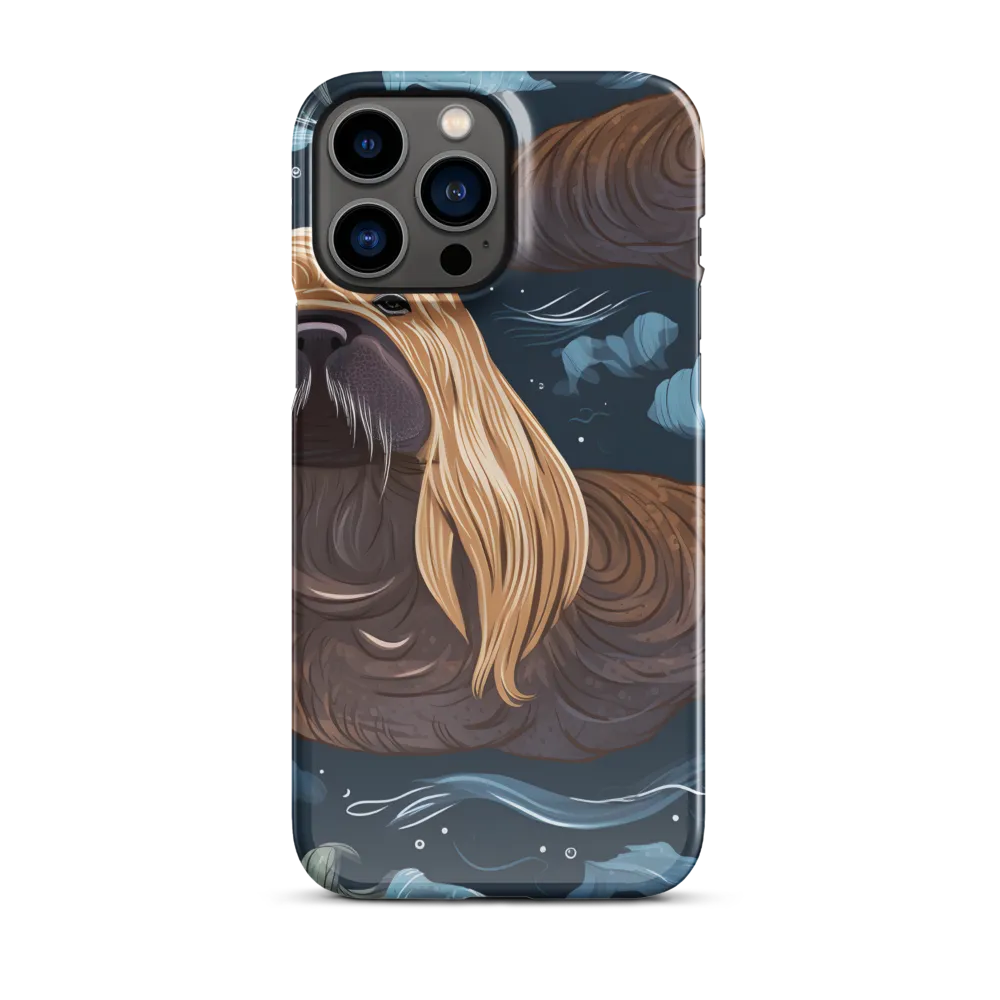Whimsical Walruses in Deep Blue
