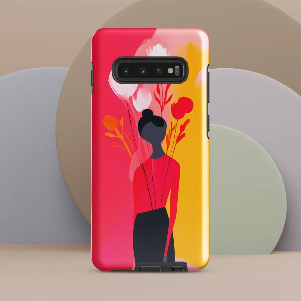 Floral Whimsy: A Modern Embrace | Phone Case |  S10 Plus | Tough Case | Glossy