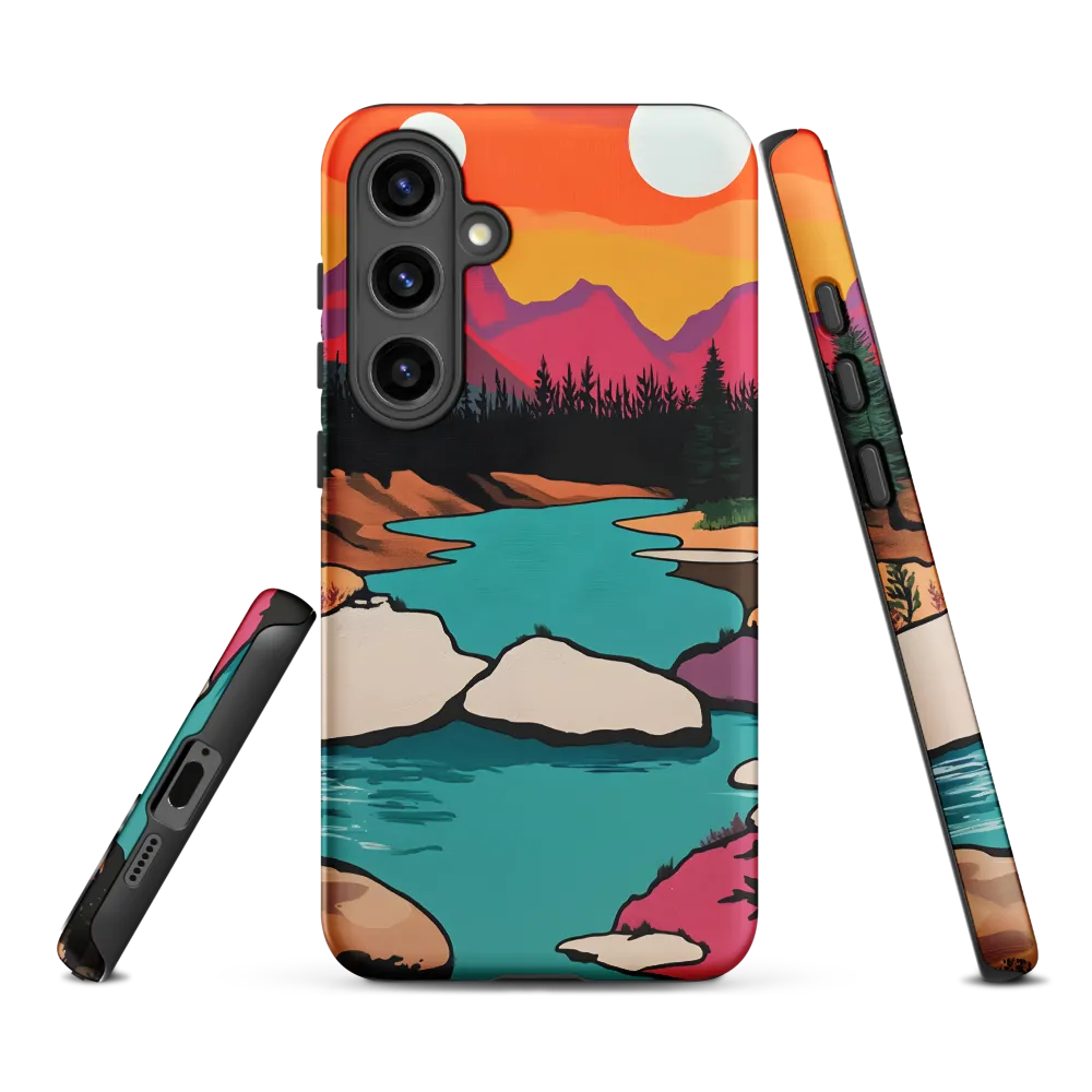 Dual Suns Over Serene Waters | Phone Case |  S24 Plus | Tough Case | Matte