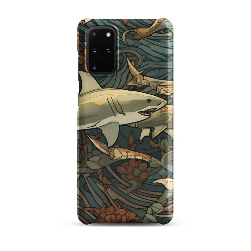 Dynamic Harmony of Sharks and Flora | Phone Case |  S20 Plus | Snap Case | Matte