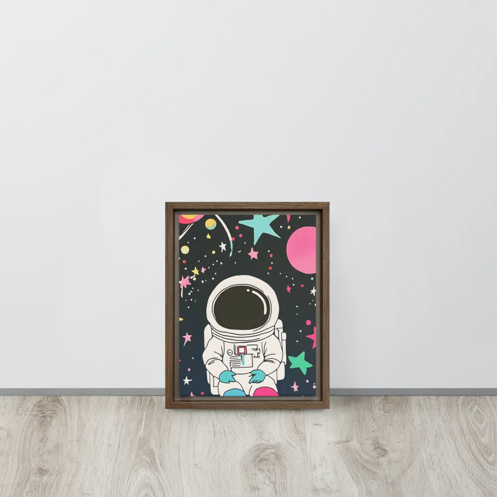 Cosmic Dreamer | Canvas with Brown Frame | 9″×12″