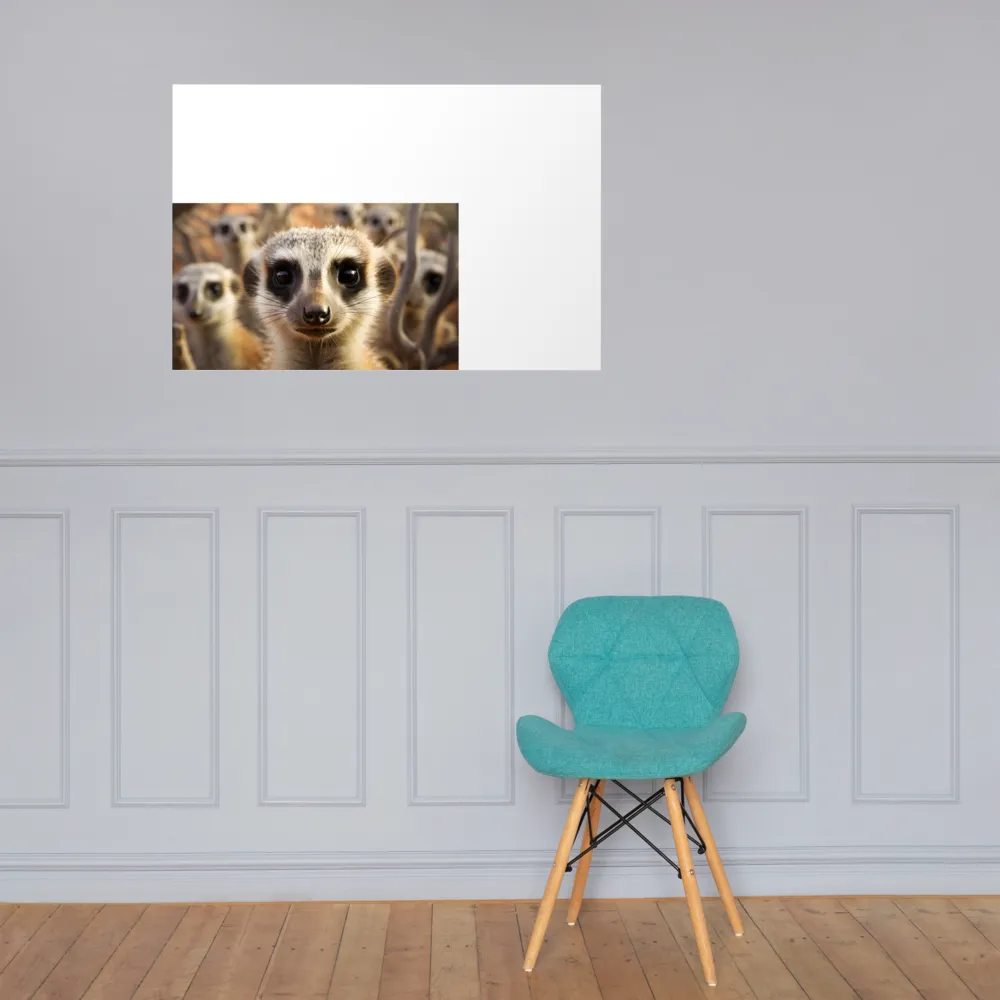 Curious Meerkats in Community | Poster | 24″×36″