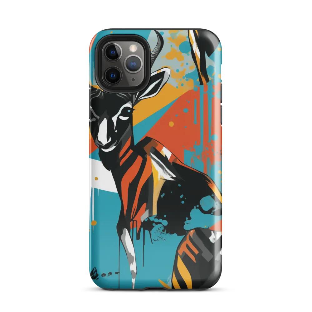 Dynamic Antelope in Vivid Abstract | Phone Case |  11 Pro Max | Tough Case | Glossy