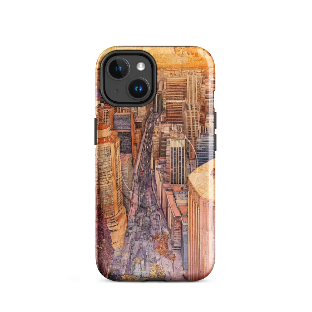 Mosaic Cityscape at Dusk