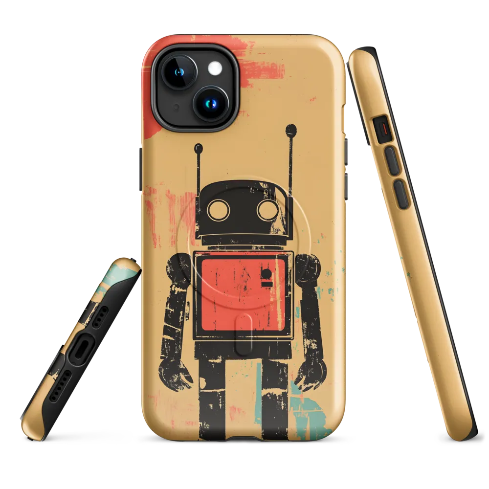 The Retro Robot | Phone Case |  15 Plus | MagSafe® Tough Case | Glossy