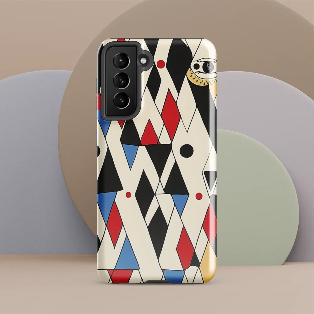 Dynamic Geometric Symphony | Phone Case |  S21 | Tough Case | Glossy
