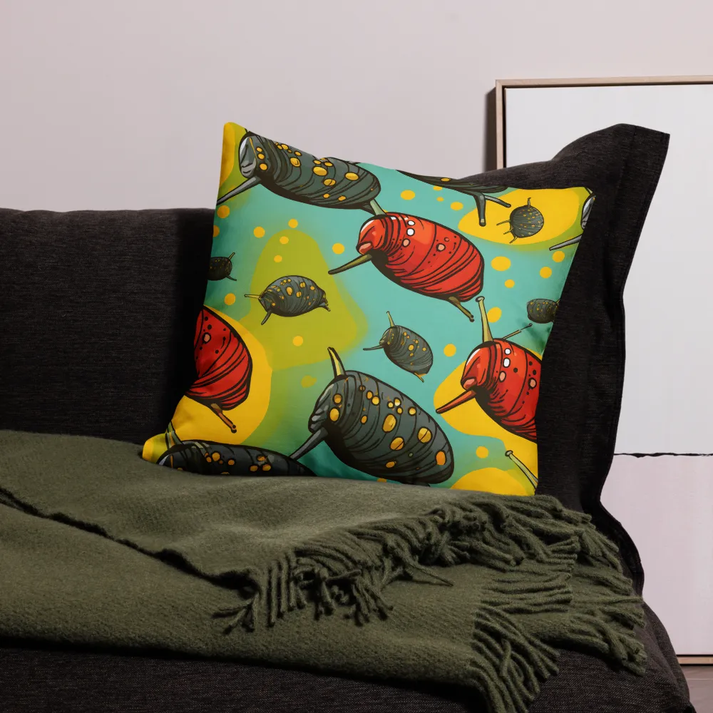 Whimsical Snails in Motion | Pillow & Pillow Case | Multiple Sizes