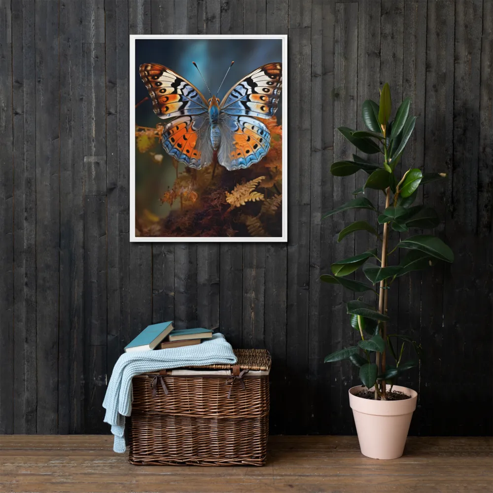 Harmony in Color: The Butterfly | Canvas with White Frame | 24″×32″