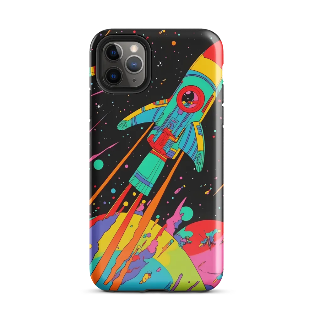 Cosmic Voyage: The Neon Lift-Off | Phone Case |  11 Pro Max | Tough Case | Glossy