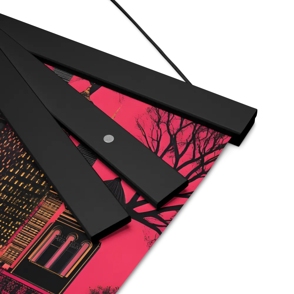 Urban Reverie | Poster With Black Wood Hanger | 12″×12″