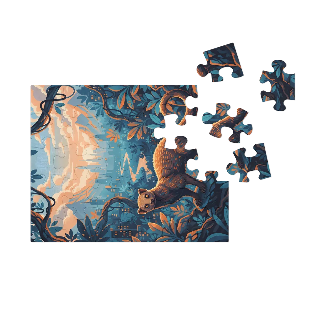 Urban Jungle Guardian 
 Jigsaw Puzzle in Tin Box