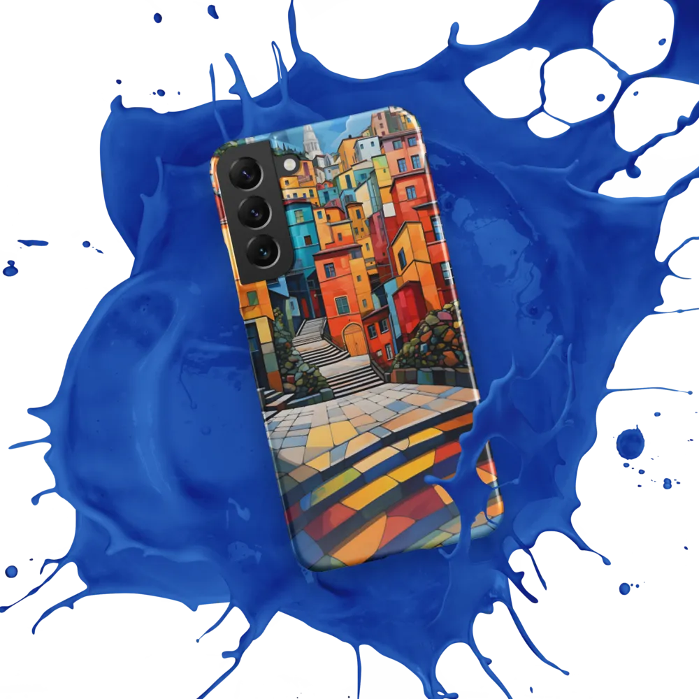 Vibrant Village: A Cubist Journey