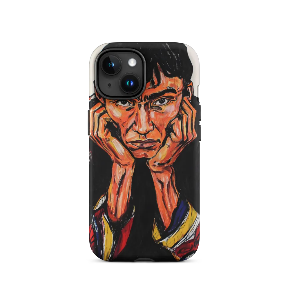 Contemplative Intensity: An Expressionist Portrait