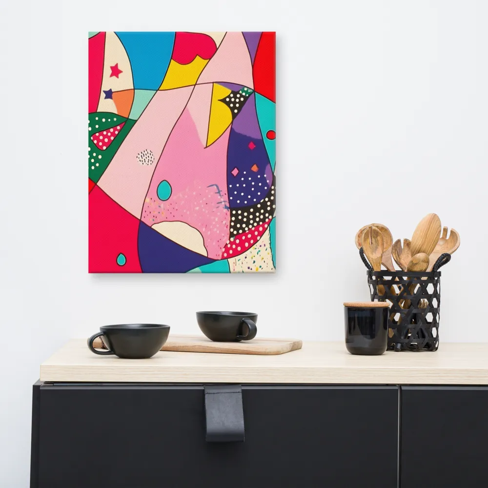 Playful Geometry in Color | Canvas | 16″×20″