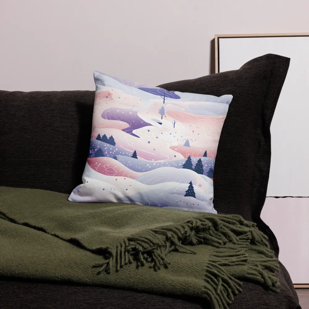 Dreamy Winter Landscape | Pillow Case | 18″×18″