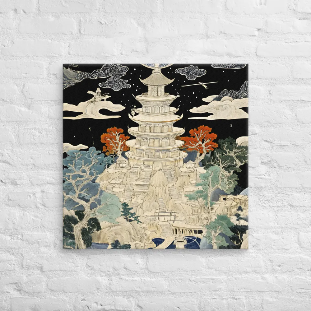 Whispers of the Pagoda | Canvas | 28″×28″