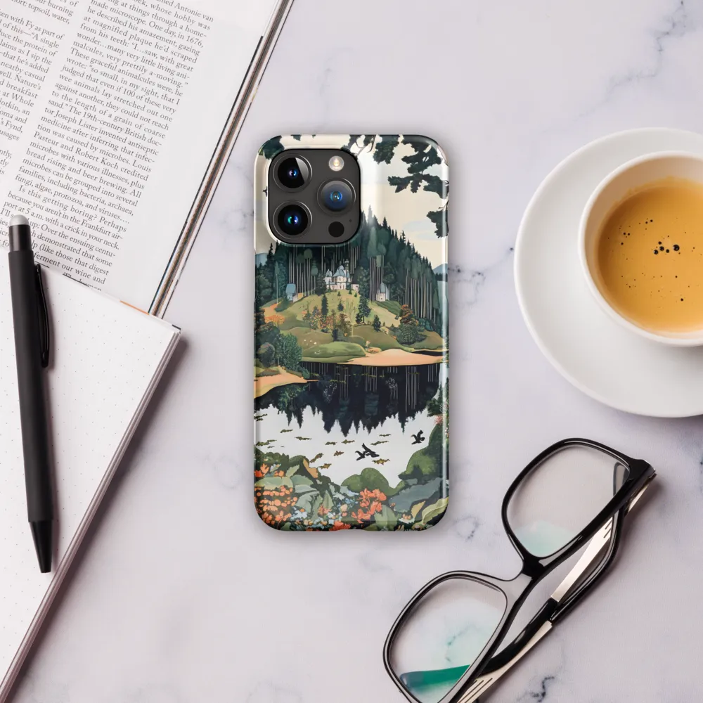 Tranquil Reflections: A Serene Landscape | Phone Case |  15 Pro Max | Snap Case | Glossy