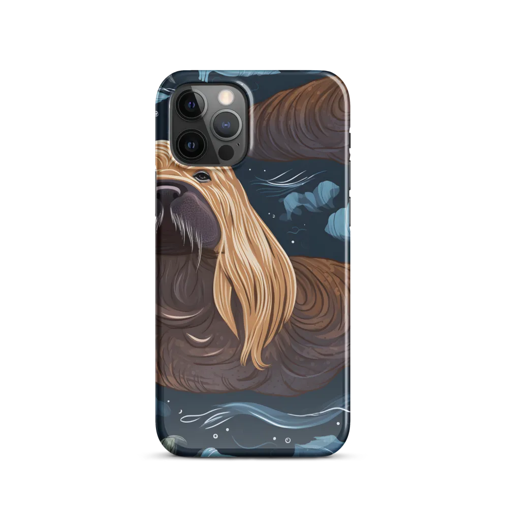 Whimsical Walruses in Deep Blue