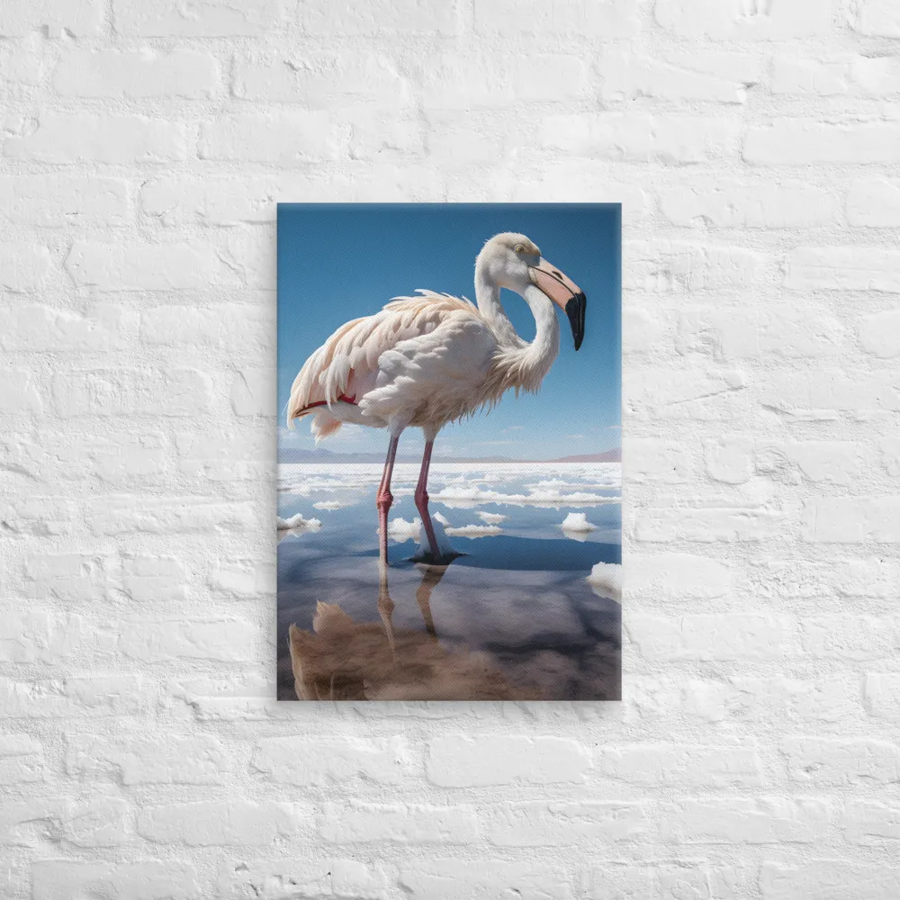 Graceful Solitude of a Flamingo | Canvas | 18″×26″