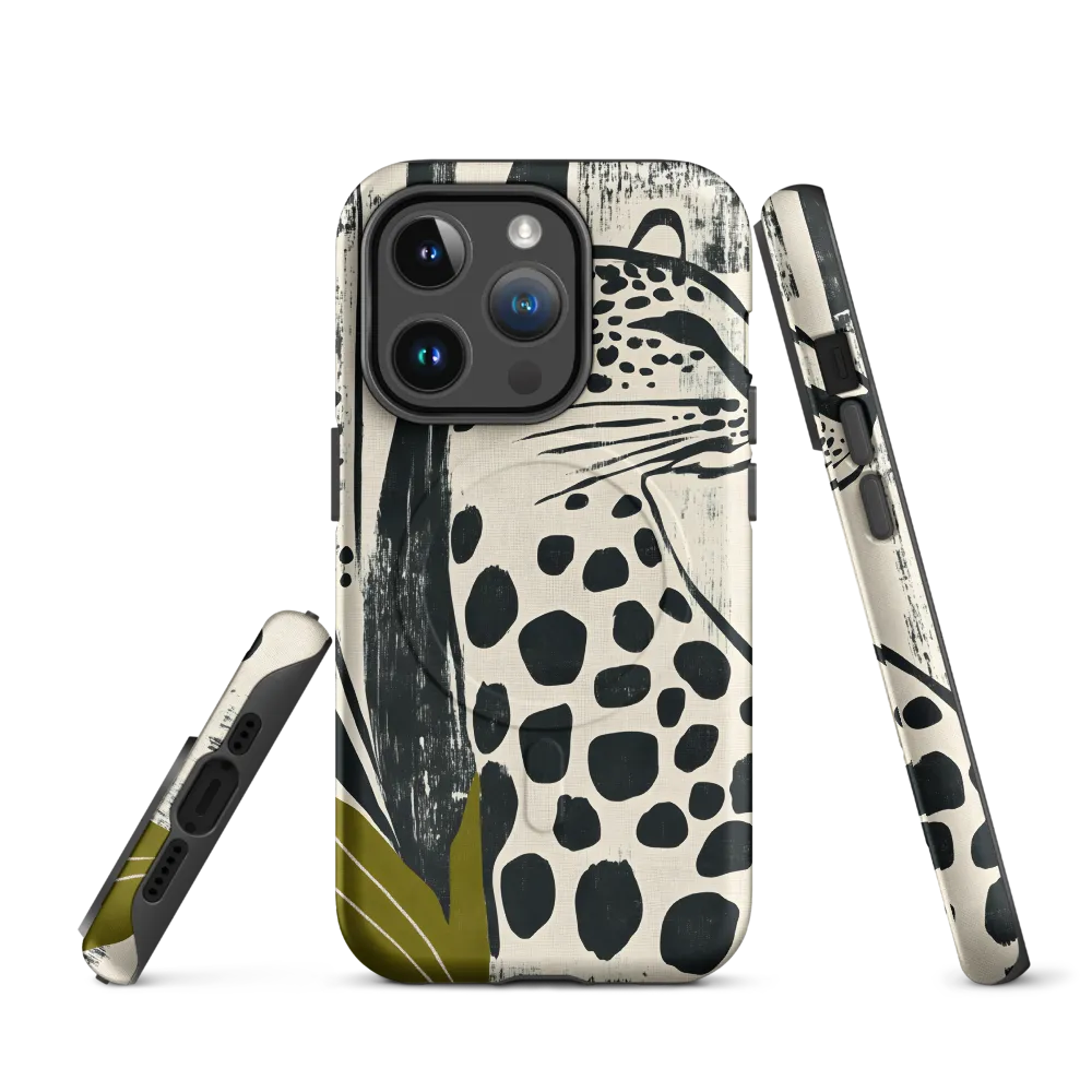 Leopard in Silhouette: A Modern Appeal | Phone Case |  14 Pro | MagSafe® Tough Case | Matte