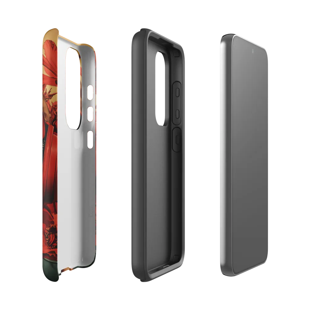 Defiant Portrait in a Floral Realm | Phone Case |  S23 | Tough Case | Matte