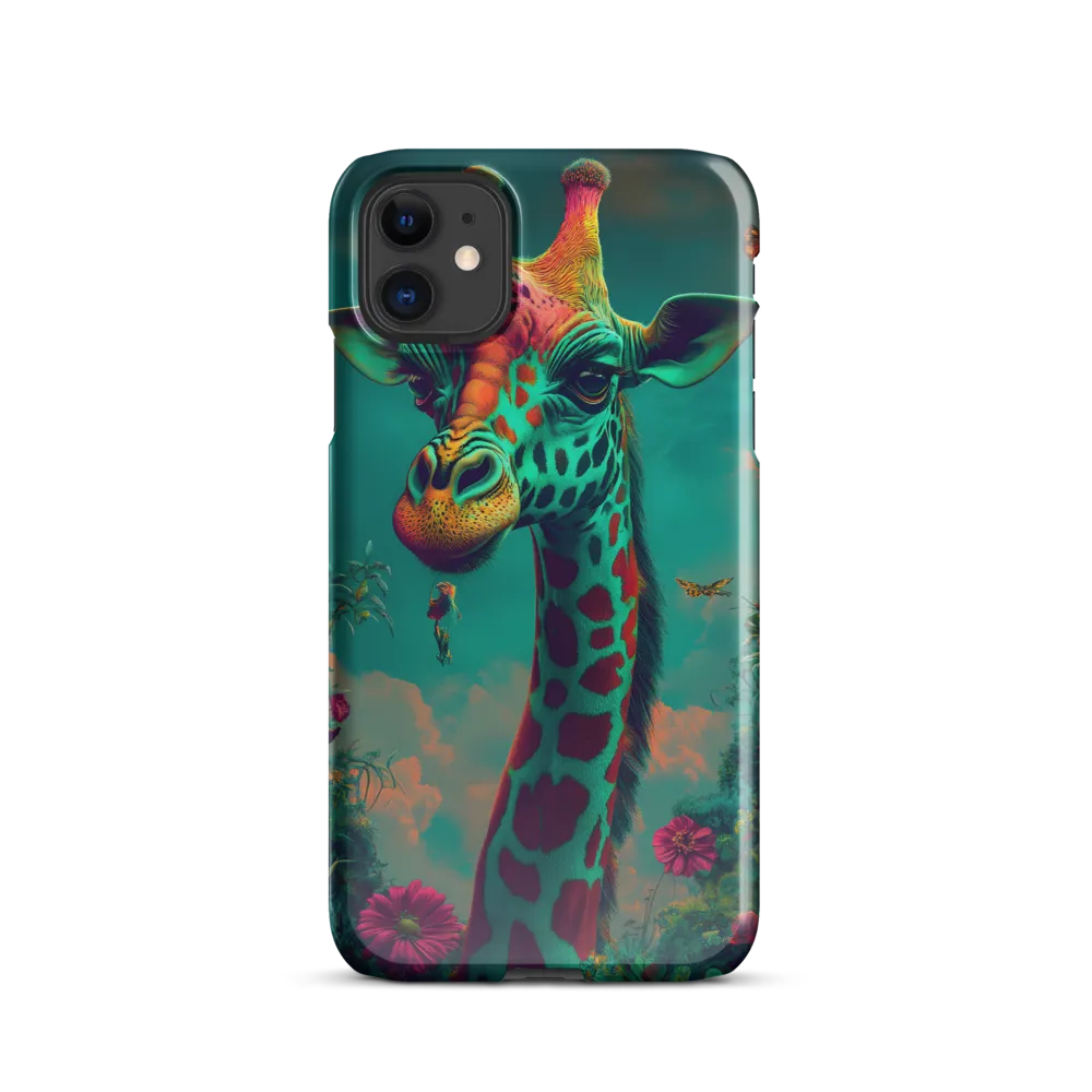Whimsical Giraffe Among Blossoms | Phone Case |  11 | Snap Case | Glossy