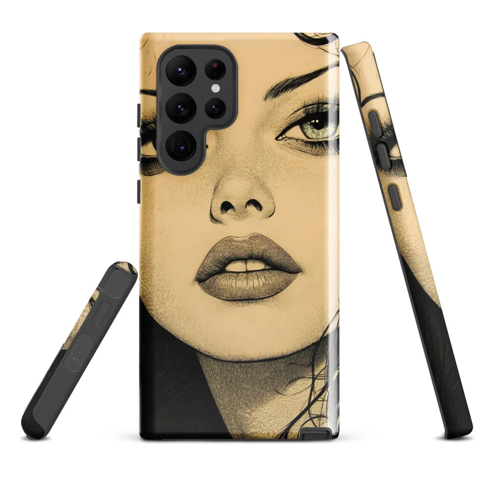 Enigmatic Gaze | Phone Case |  S22 Ultra | Tough Case | Glossy