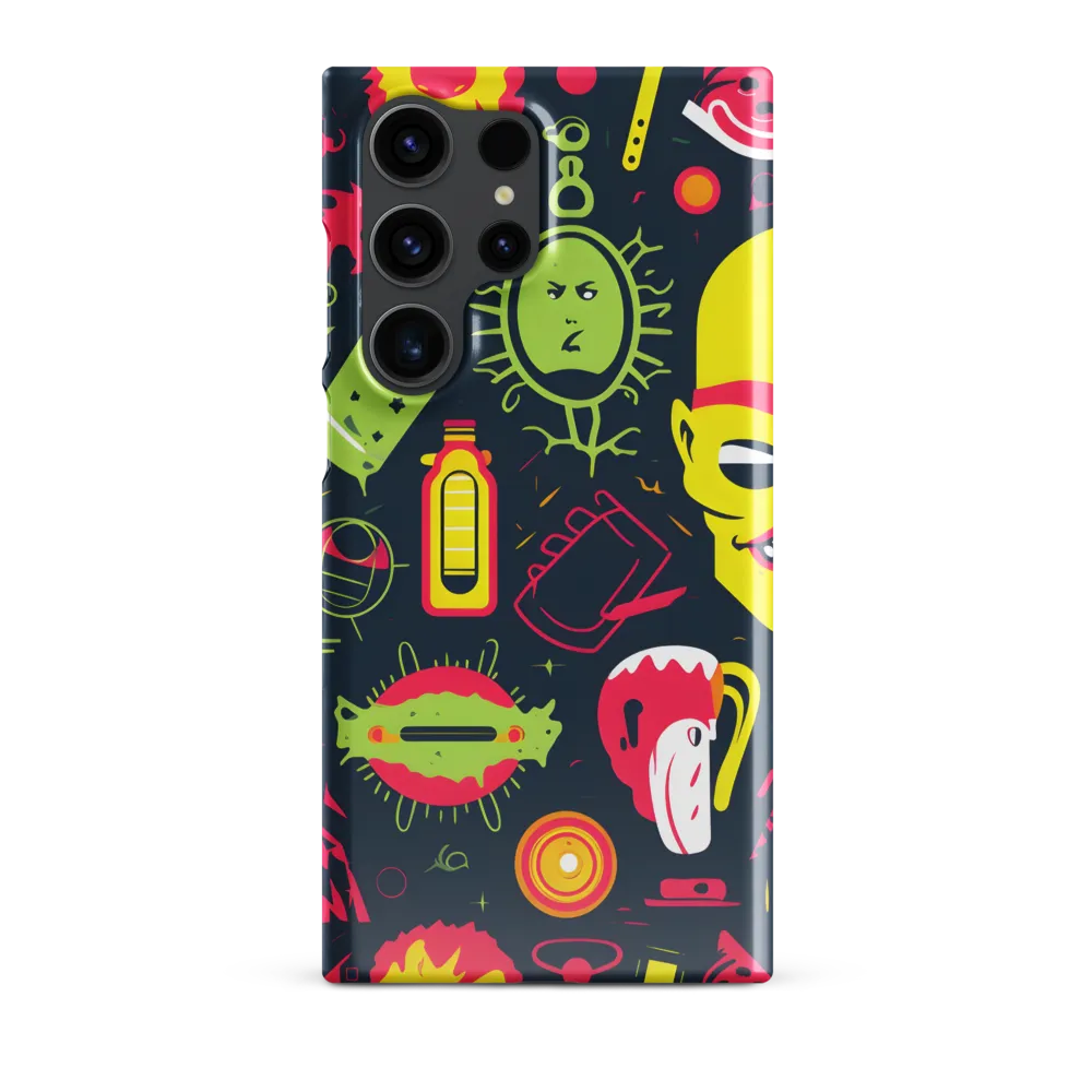 Neon Revelry: A Quirky Exploration of Modern Pop Art | Phone Case |  S23 Ultra | Snap Case | Glossy