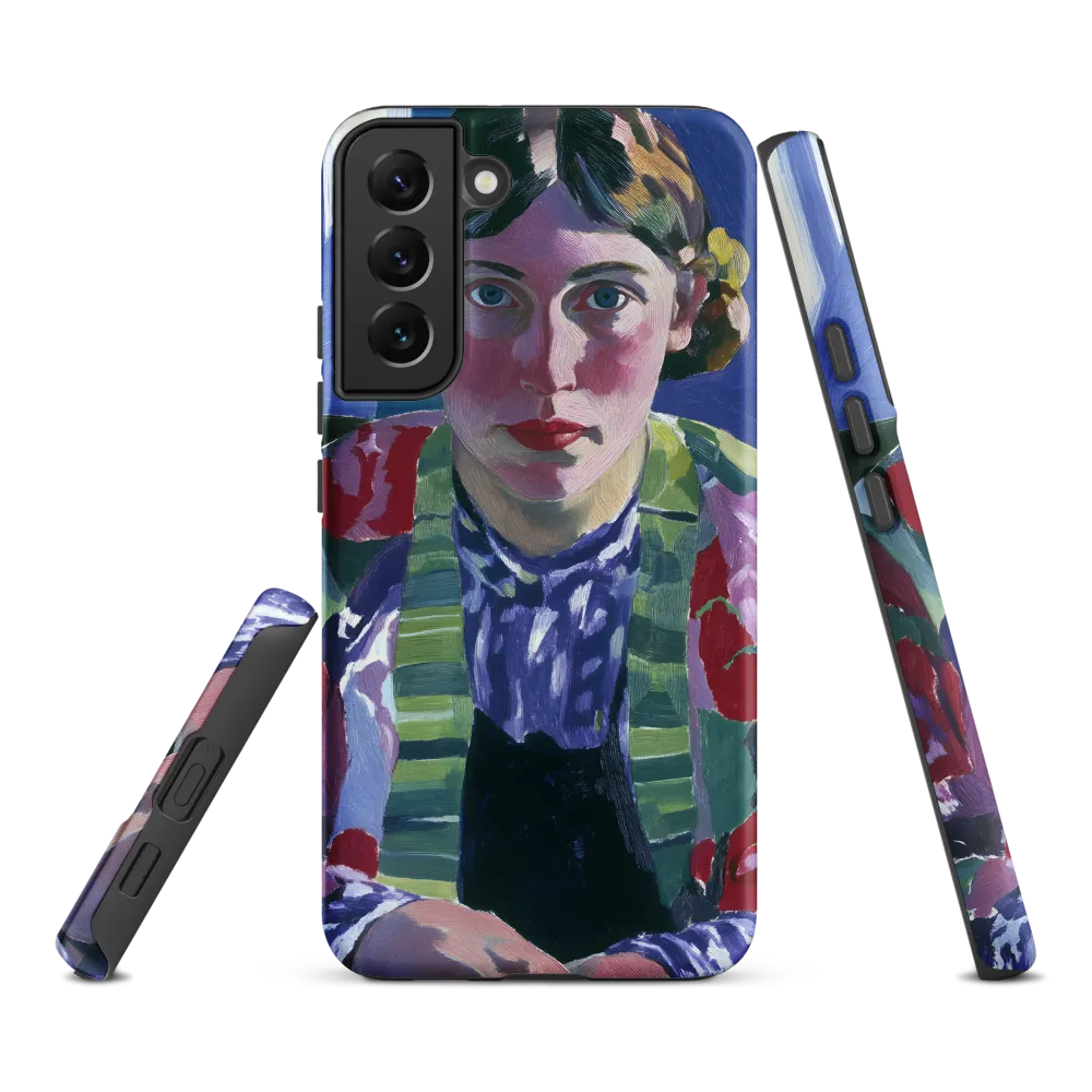 Vibrant Gaze: A Modernist Portrait