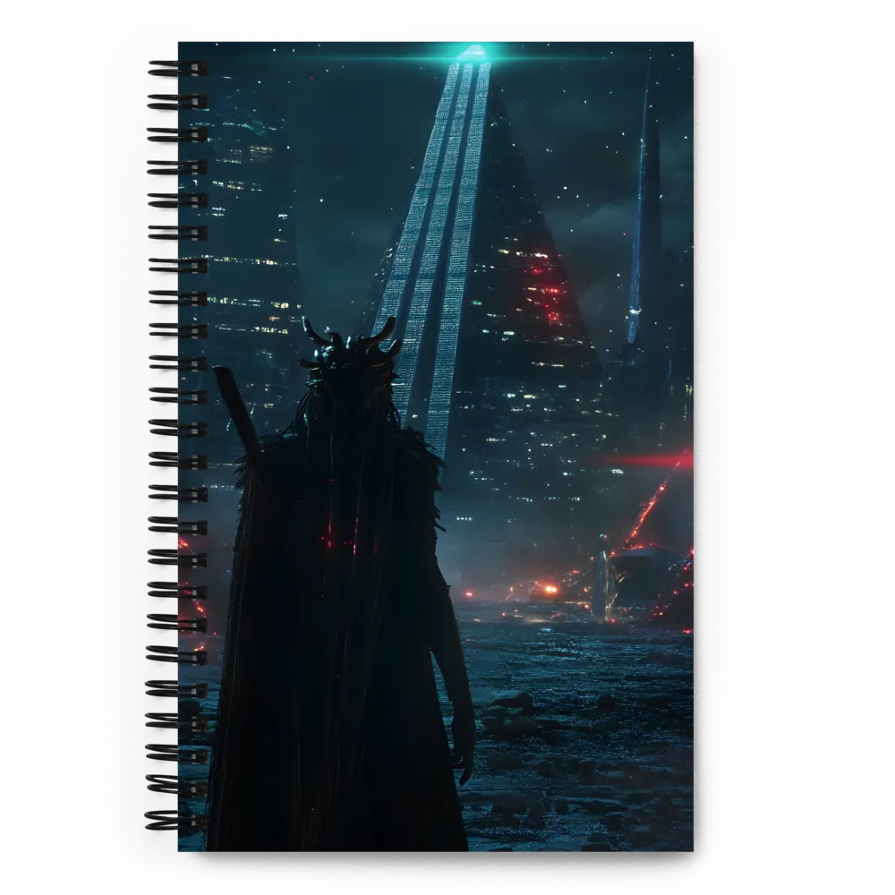 The Guardian of the Neon City | Spiral Notebook