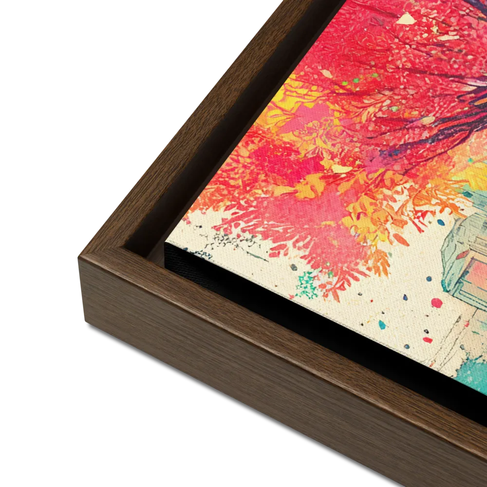 Whispers of Urban Dreams | Canvas with Brown Frame | 16″×20″
