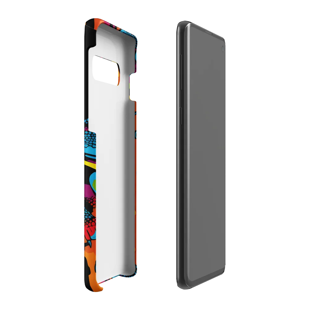 Colorful Encounters: The Playful Geckos | Phone Case |  S10 Plus | Snap Case | Matte