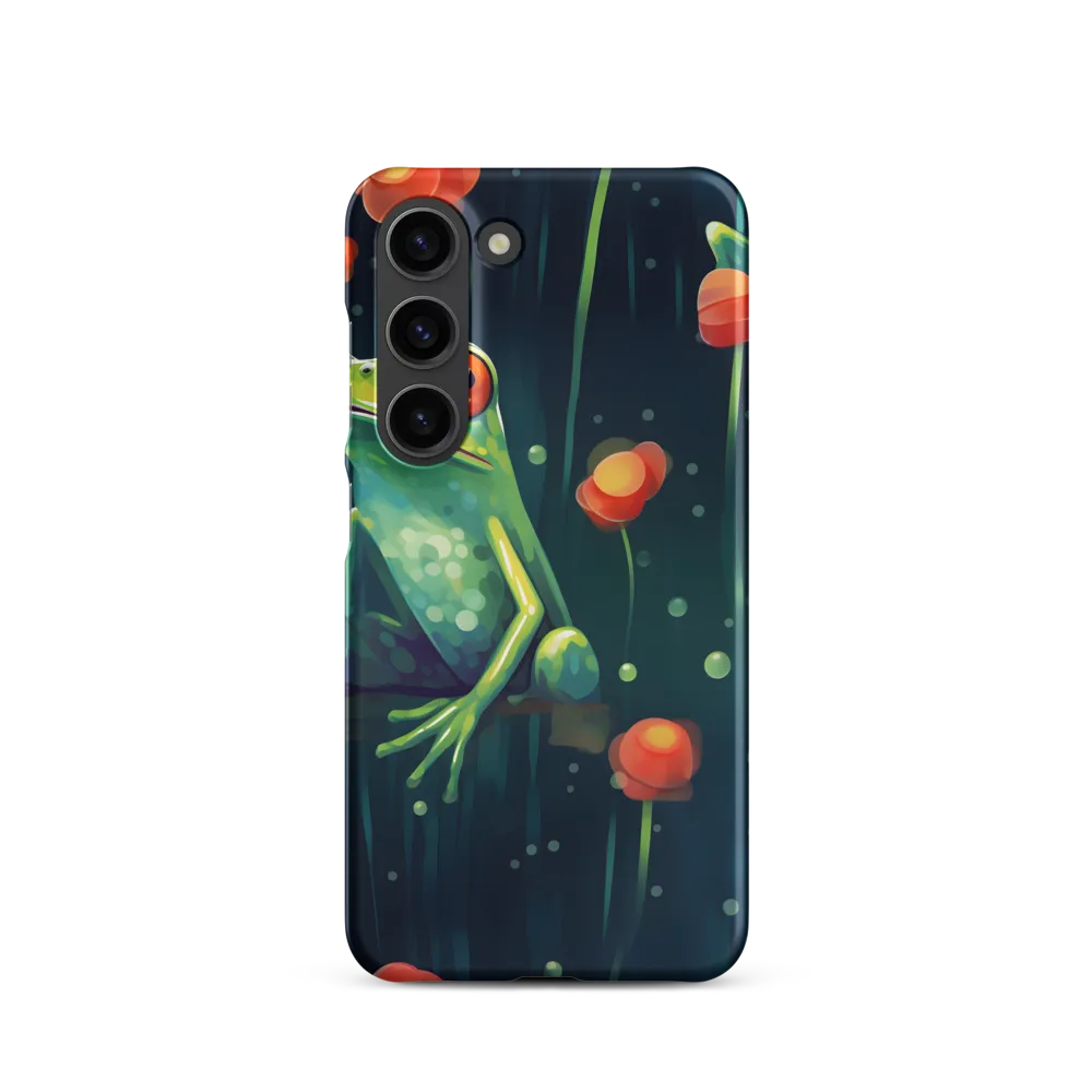Playful Frogs in a Lush Pond