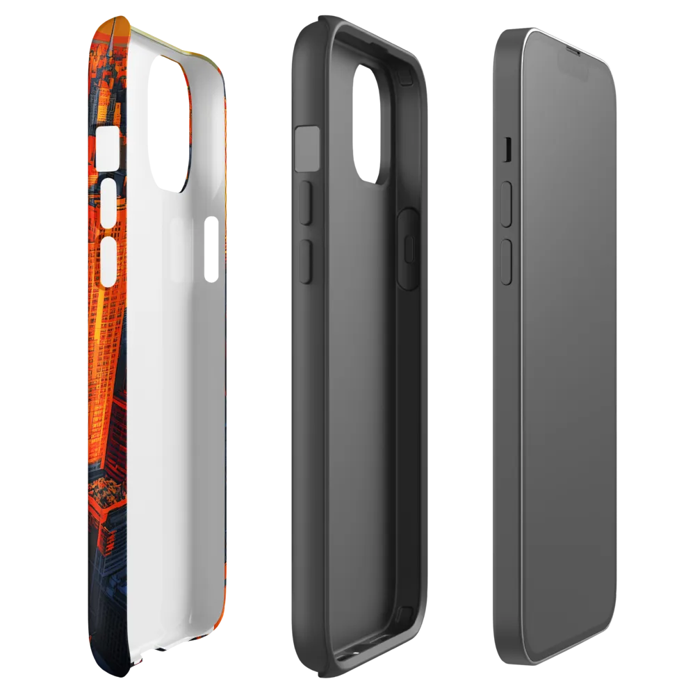 Urban Dawn: A Digital Ode to Skyscrapers | Phone Case |  14 Plus | Tough Case | Glossy