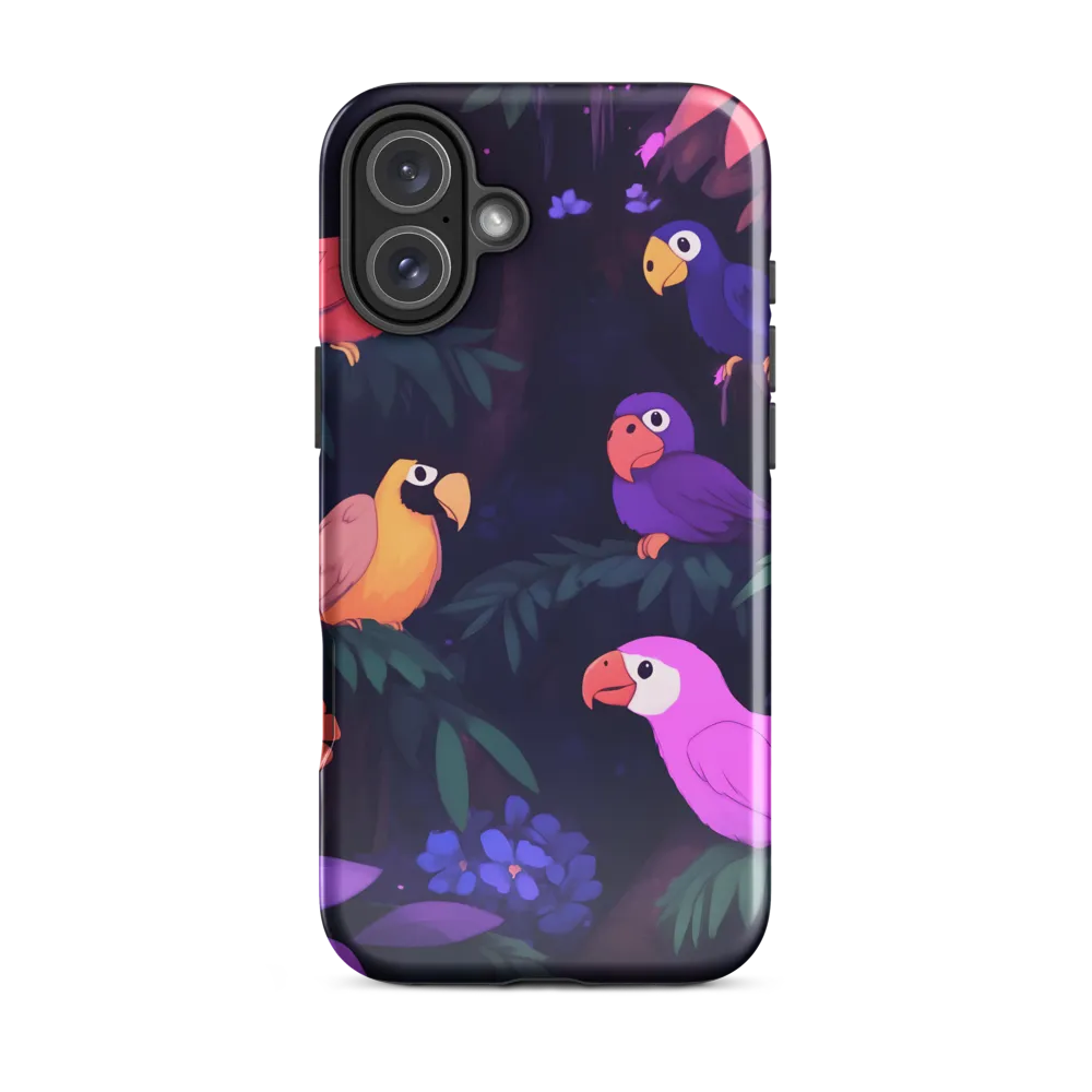 Tropical Parrot Playground | Phone Case |  16 Plus | Tough Case | Glossy
