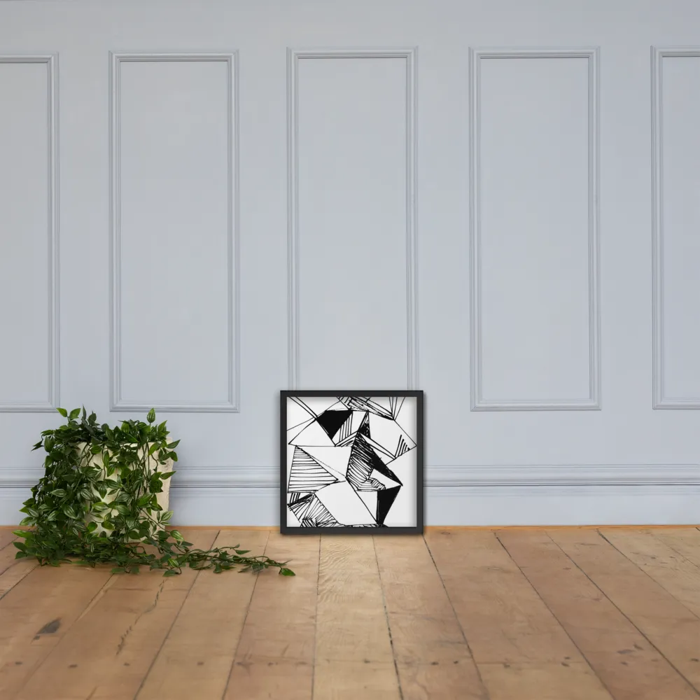 Dynamic Geometry in Ink | Poster with Black Frame | 16″×16″