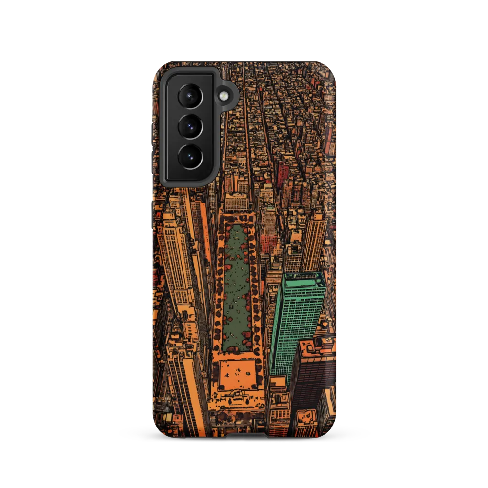 Urban Oasis: Aerial View of City Life