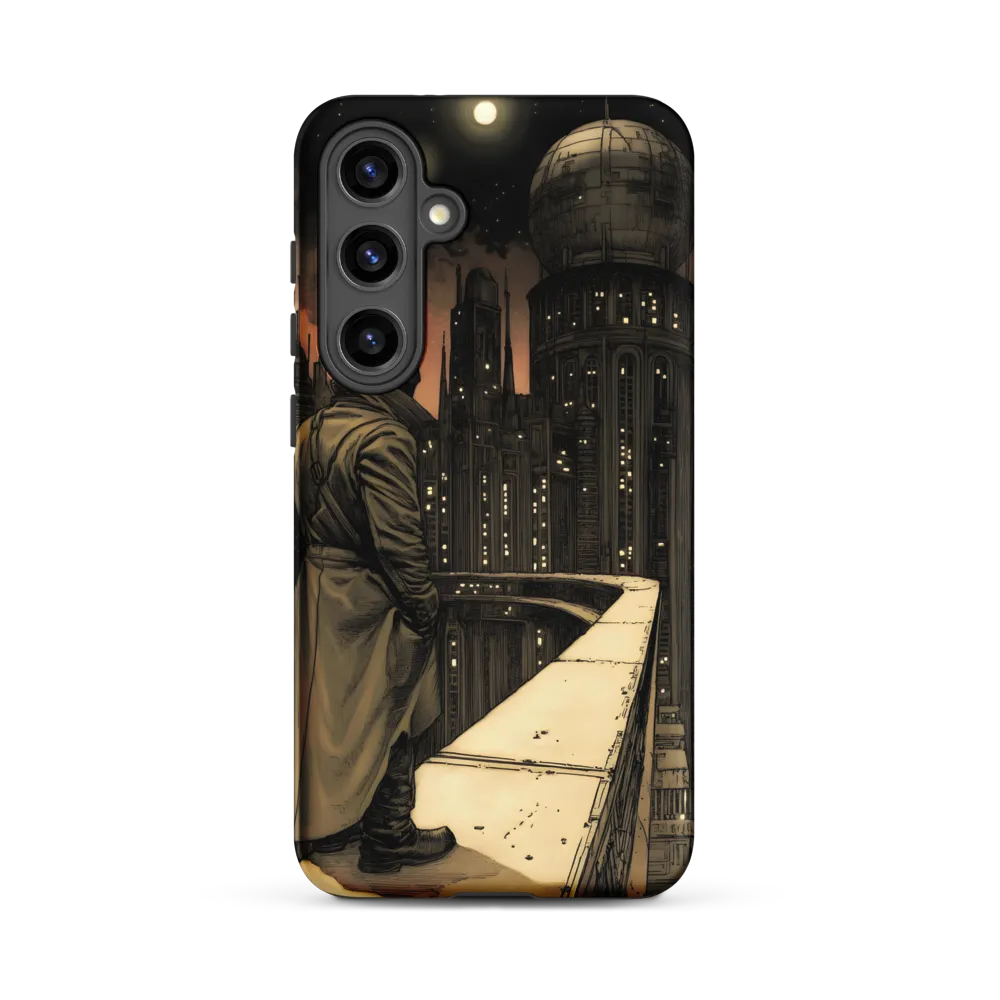 A Contemplative Gaze Over the Futuristic Metropolis