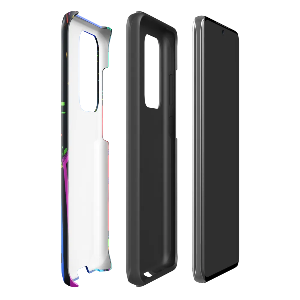 Neon Dreamscape: A Futuristic City at Dusk | Phone Case |  S20 Ultra | Tough Case | Glossy