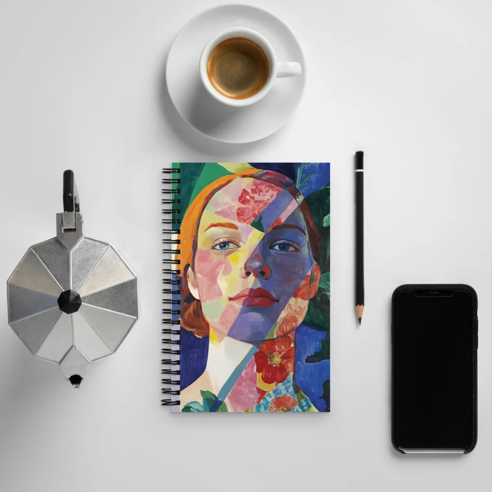 Portrait of Fragmented Beauty | Spiral Notebook